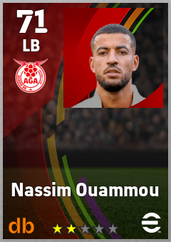 Nassim Ouammou — LB, OVR 71, MAX 71