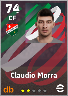 Claudio Morra — CF, OVR 74, MAX 74