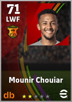 Mounir Chouiar — LWF, OVR 71, MAX 71