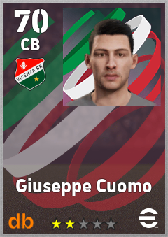 Giuseppe Cuomo — CB, OVR 70, MAX 70