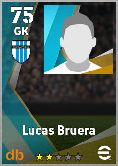 Lucas Bruera — GK, OVR 75, MAX 75