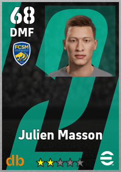 Julien Masson — DMF, OVR 68, MAX 68