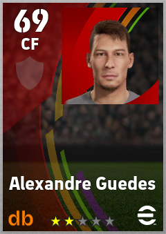 Alexandre Guedes — CF, OVR 69, MAX 69