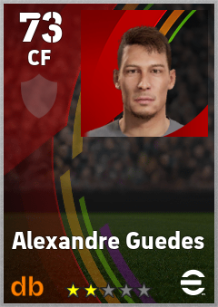 Alexandre Guedes — CF, OVR 73, MAX 73