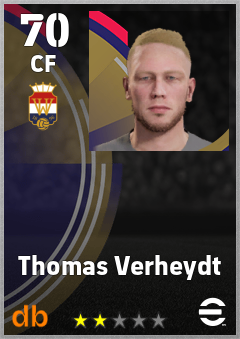 Thomas Verheydt — CF, OVR 70, MAX 70
