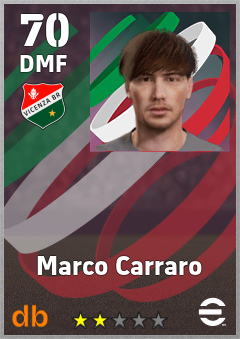 Marco Carraro — DMF, OVR 70, MAX 70