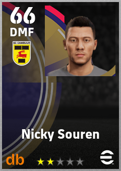 Nicky Souren — DMF, OVR 66, MAX 66