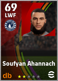 Soufyan Ahannach — LWF, OVR 69, MAX 69
