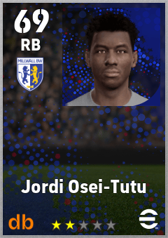 Jordi Osei-Tutu — RB, OVR 69, MAX 69