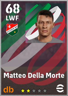 Matteo Della Morte — LWF, OVR 68, MAX 68
