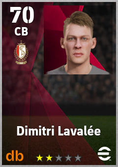 Dimitri Lavalée — CB, OVR 70, MAX 70