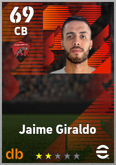 Jaime Giraldo — CB, OVR 69, MAX 69
