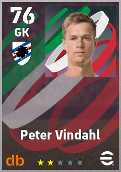 Peter Vindahl — GK, OVR 76, MAX 76