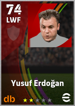 Yusuf Erdoğan — LWF, OVR 74, MAX 74