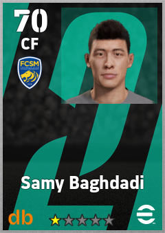 Samy Baghdadi — CF, OVR 70, MAX 70