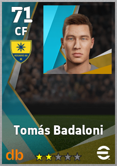Tomás Badaloni — CF, OVR 71, MAX 71