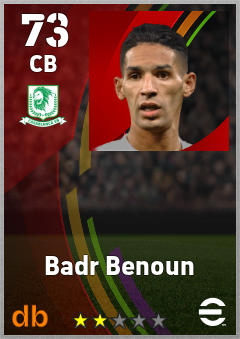Badr Benoun — CB, OVR 73, MAX 73