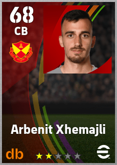 Arbenit Xhemajli — CB, OVR 68, MAX 68