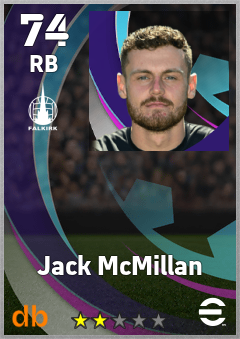 Jack McMillan — RB, OVR 74, MAX 74
