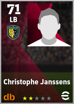 Christophe Janssens — LB, OVR 71, MAX 71