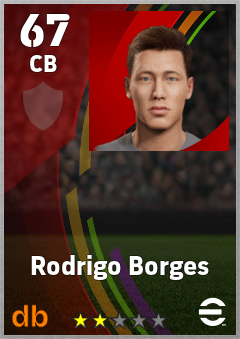Rodrigo Borges — CB, OVR 67, MAX 67