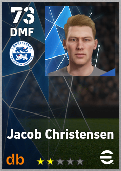 Jacob Christensen — DMF, OVR 73, MAX 73