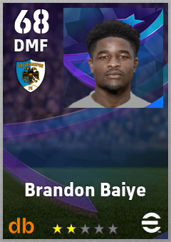 Brandon Baiye eFootball player card