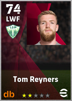 Tom Reyners — LWF, OVR 74, MAX 74