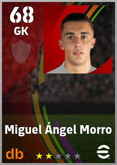 Miguel Ángel Morro — GK, OVR 68, MAX 68