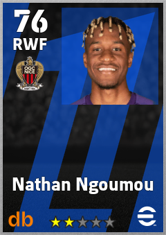 Nathan Ngoumou — RWF, OVR 76, MAX 76