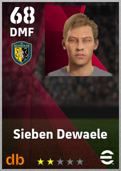 Sieben Dewaele — DMF, OVR 68, MAX 68