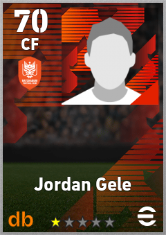 Jordan Gele — CF, OVR 70, MAX 70