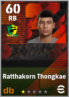 Ratthakorn Thongkae — RB, OVR 60, MAX 60