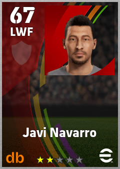 Javi Navarro — LWF, OVR 67, MAX 67