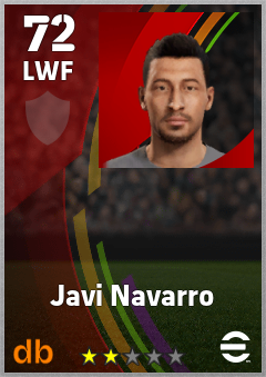 Javi Navarro — LWF, OVR 72, MAX 72