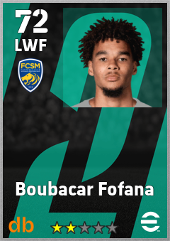 Boubacar Fofana — LWF, OVR 72, MAX 72