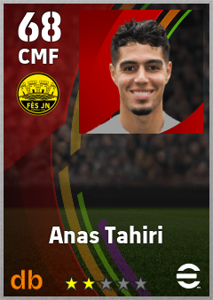 Anas Tahiri — CMF, OVR 68, MAX 68