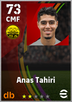 Anas Tahiri — CMF, OVR 73, MAX 73