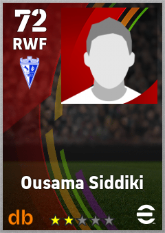 Ousama Siddiki — RWF, OVR 72, MAX 72