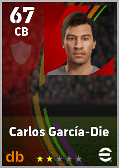 Carlos García-Die — CB, OVR 67, MAX 67