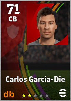Carlos García-Die — CB, OVR 71, MAX 71