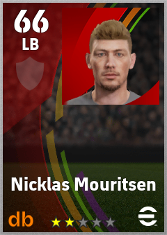 Nicklas Mouritsen — LB, OVR 66, MAX 66