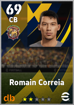 Romain Correia — CB, OVR 69, MAX 69