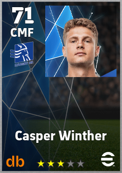 Casper Winther — CMF, OVR 71, MAX 71