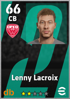 Lenny Lacroix — CB, OVR 66, MAX 66