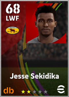 Jesse Sekidika — LWF, OVR 68, MAX 68