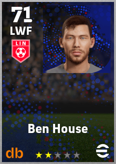 Ben House — LWF, OVR 71, MAX 71