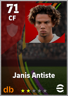 Janis Antiste — CF, OVR 71, MAX 71