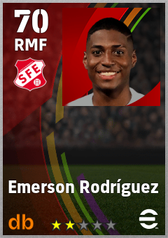 Emerson Rodríguez — RMF, OVR 70, MAX 70