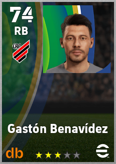 Gastón Benavídez — RB, OVR 74, MAX 74